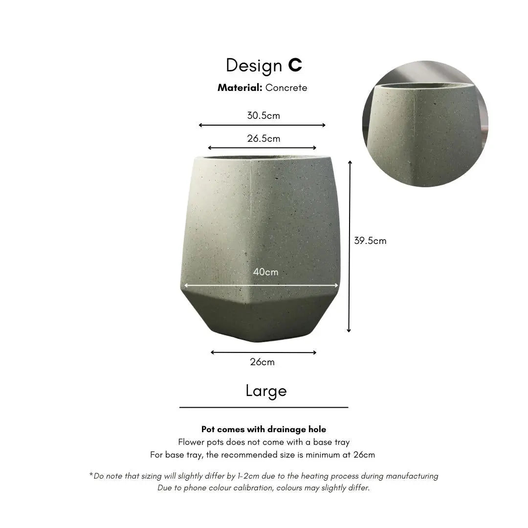 Pylota Concrete Flower Pot-Speckled Space