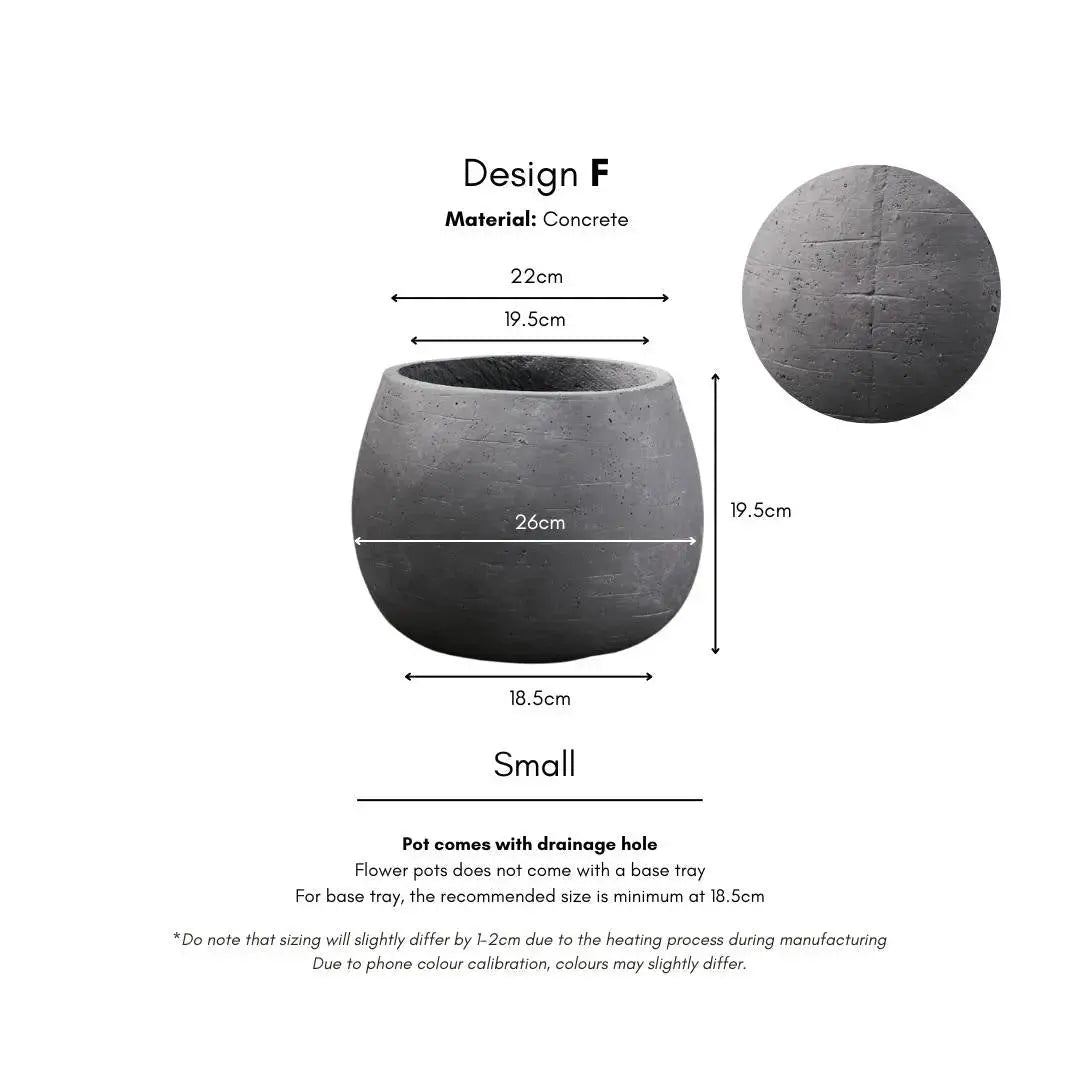 Pylota Concrete Flower Pot-Speckled Space