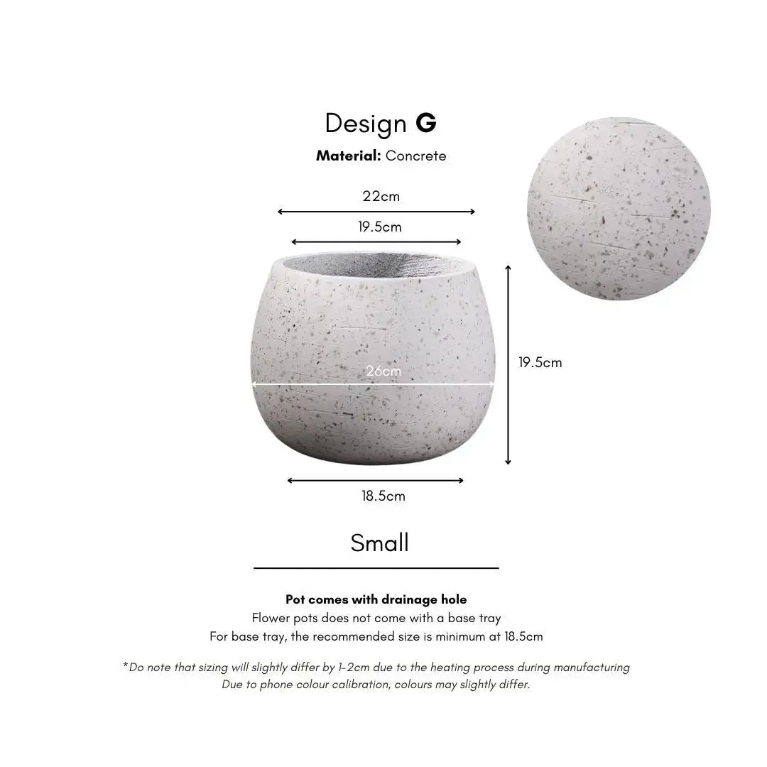 Pylota Concrete Flower Pot-Speckled Space