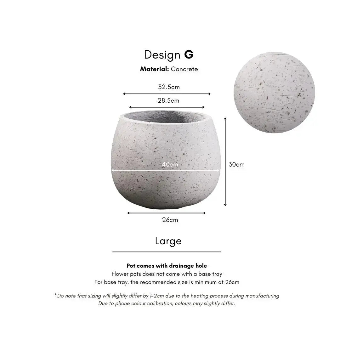 Pylota Concrete Flower Pot-Speckled Space