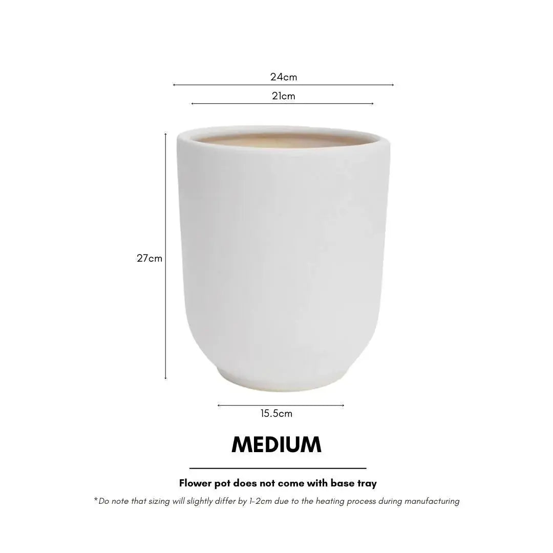 Modern Ceramic Plain Coloured Flower Pot-Speckled Space