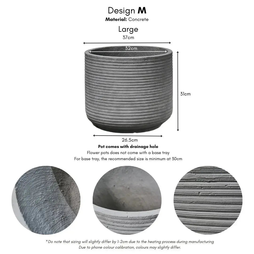 Pylota Concrete Flower Pot - M-Speckled Space