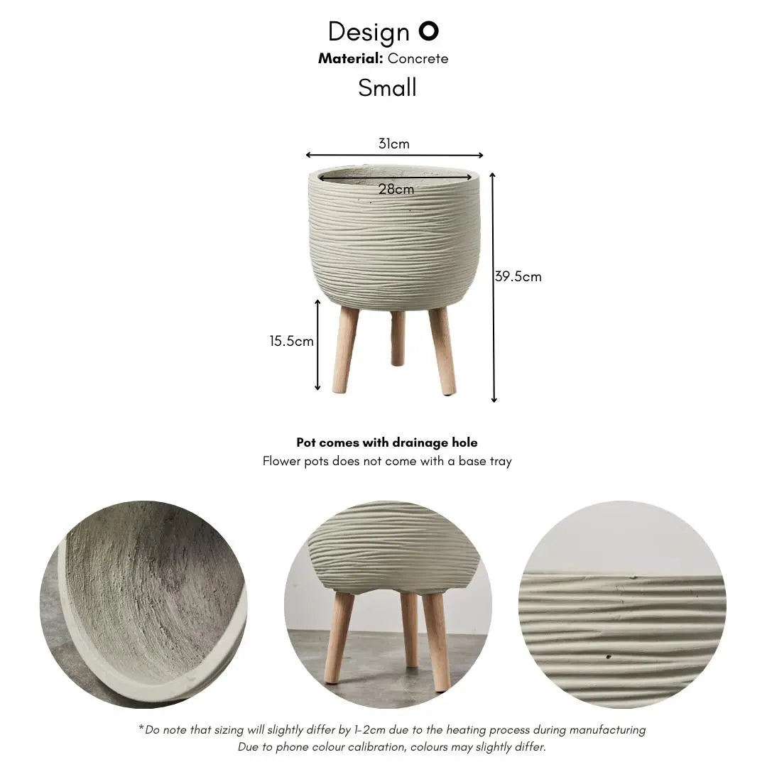 Pylota Concrete Flower Pot - O-Speckled Space