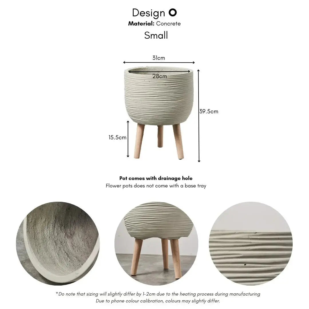 Pylota Concrete Flower Pot - O-Speckled Space