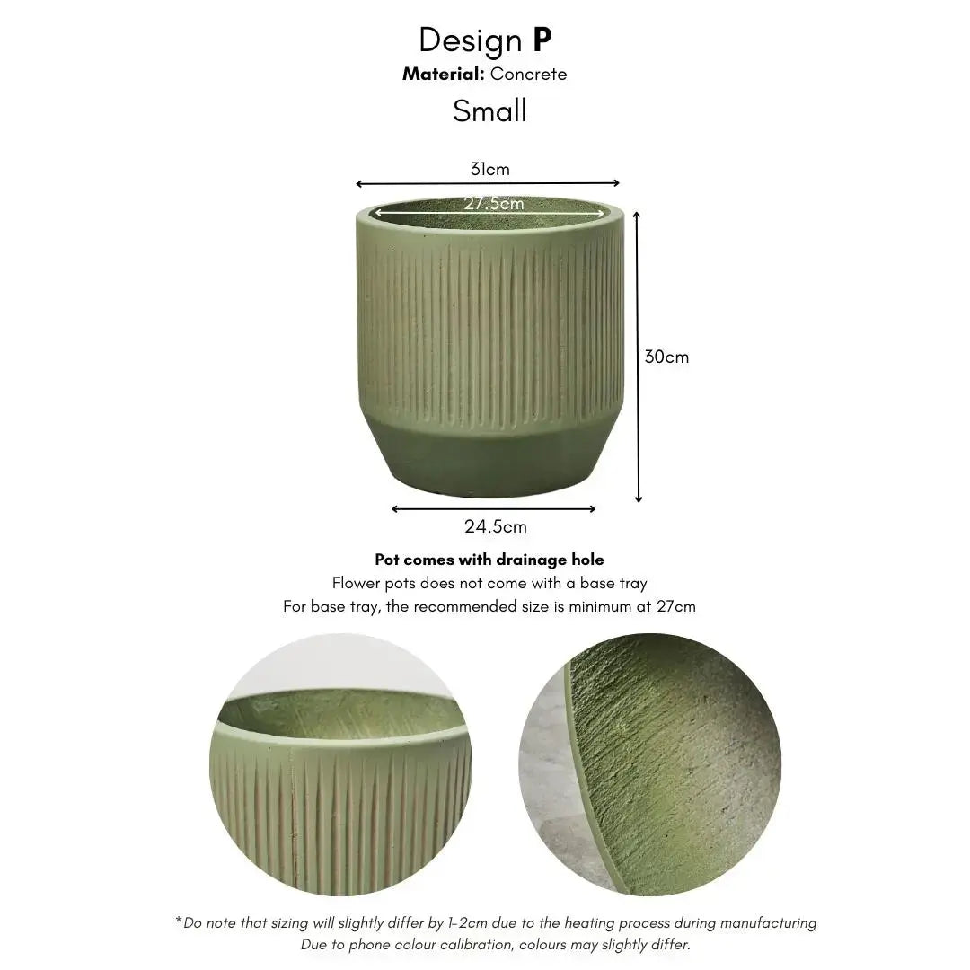 Pylota Concrete Flower Pot - P-Speckled Space