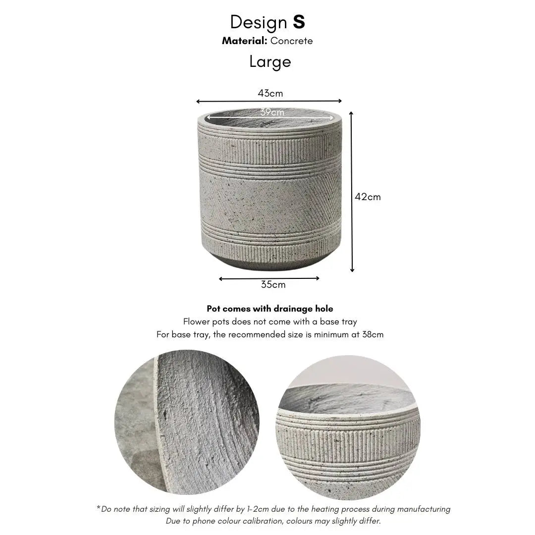 Pylota Concrete Flower Pot - S-Speckled Space
