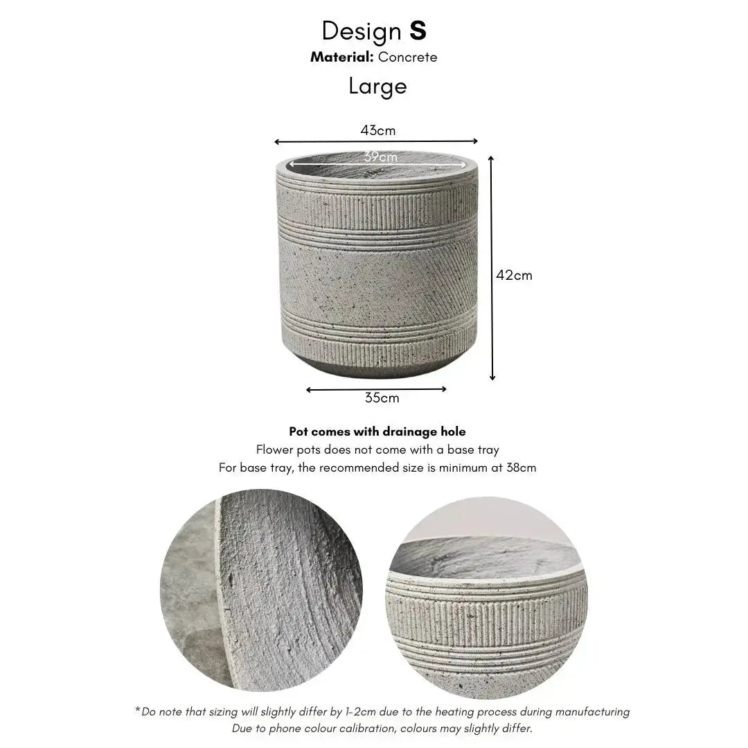 Pylota Concrete Flower Pot - S-Speckled Space