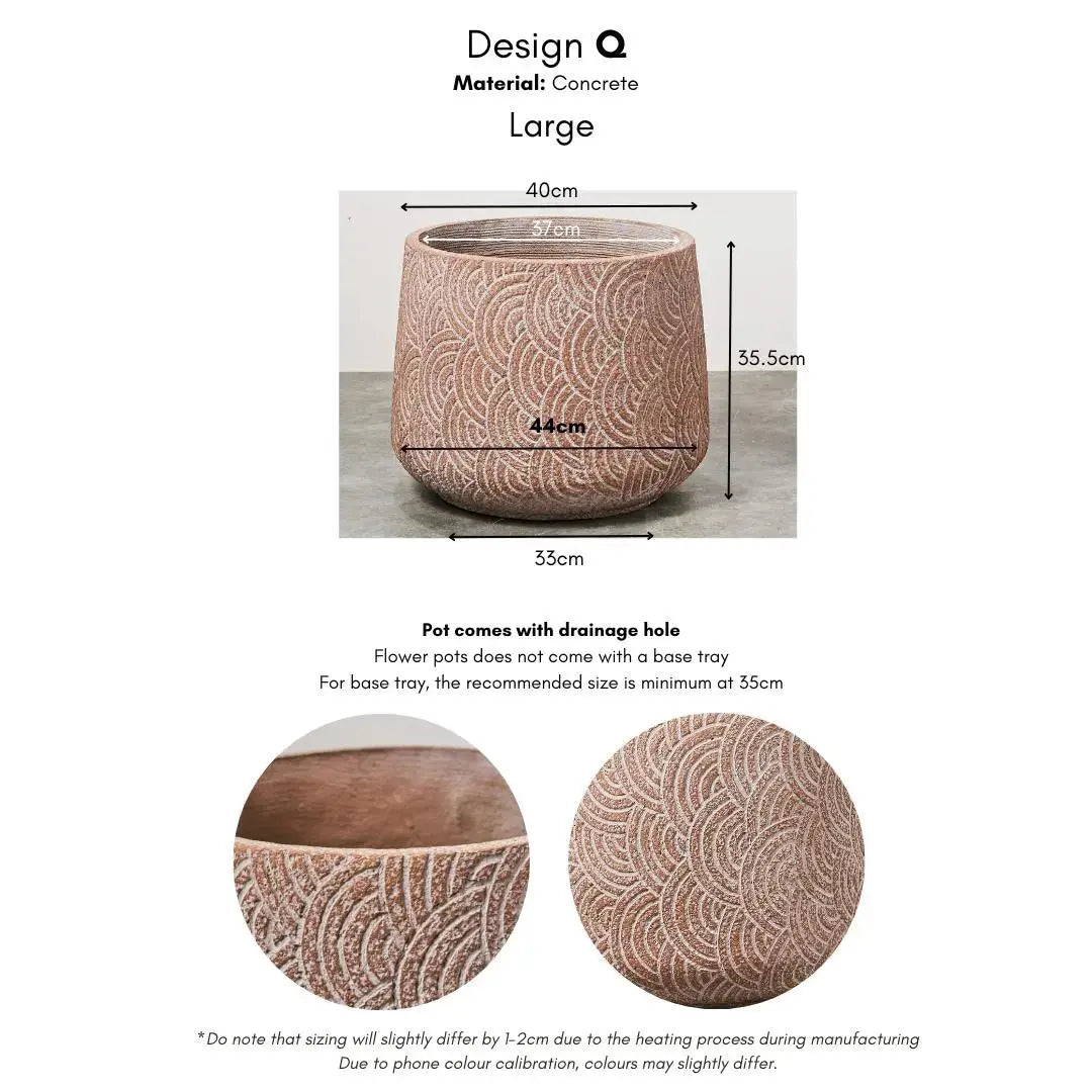 Pylota Concrete Flower Pot - Q-Speckled Space
