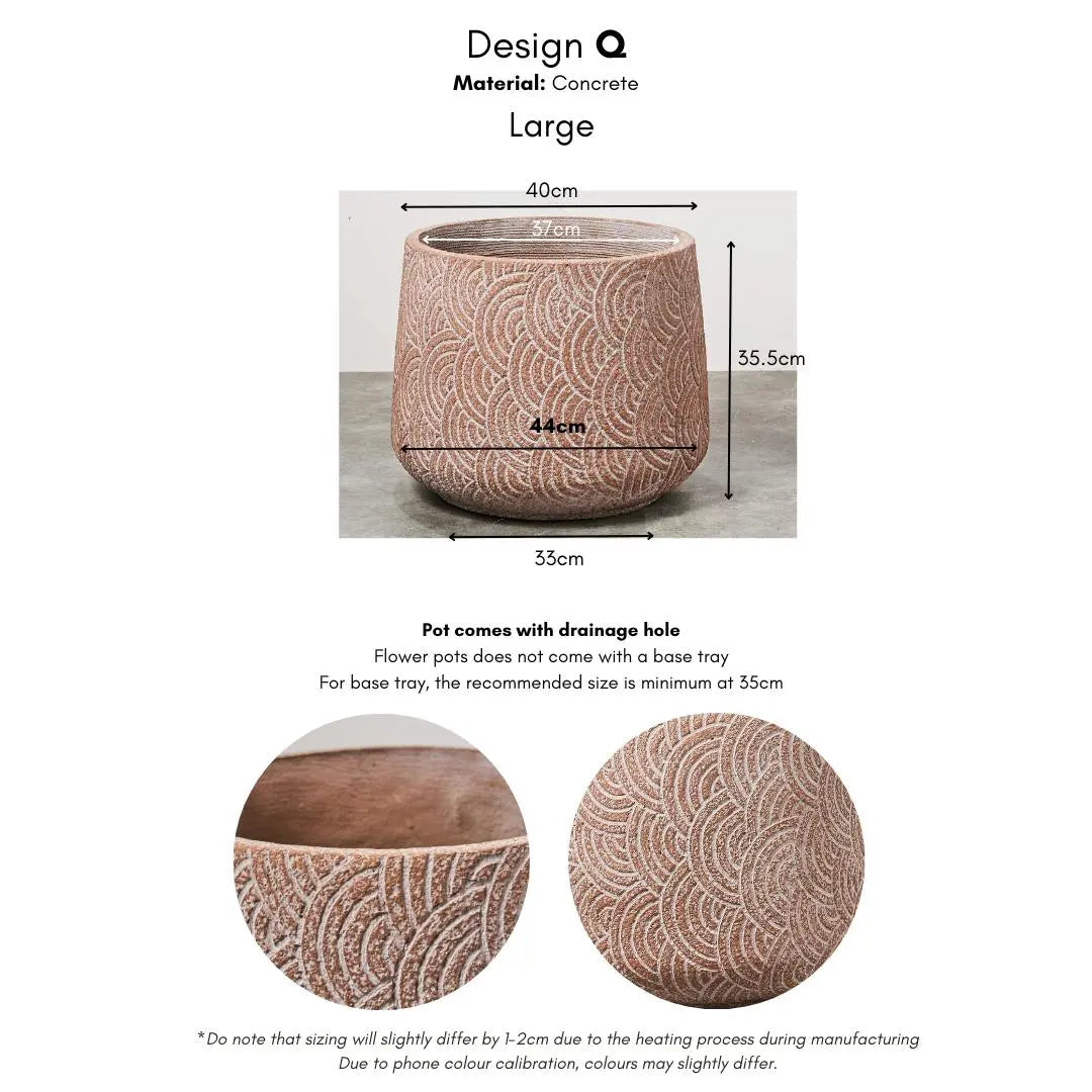 Pylota Concrete Flower Pot - Q-Speckled Space
