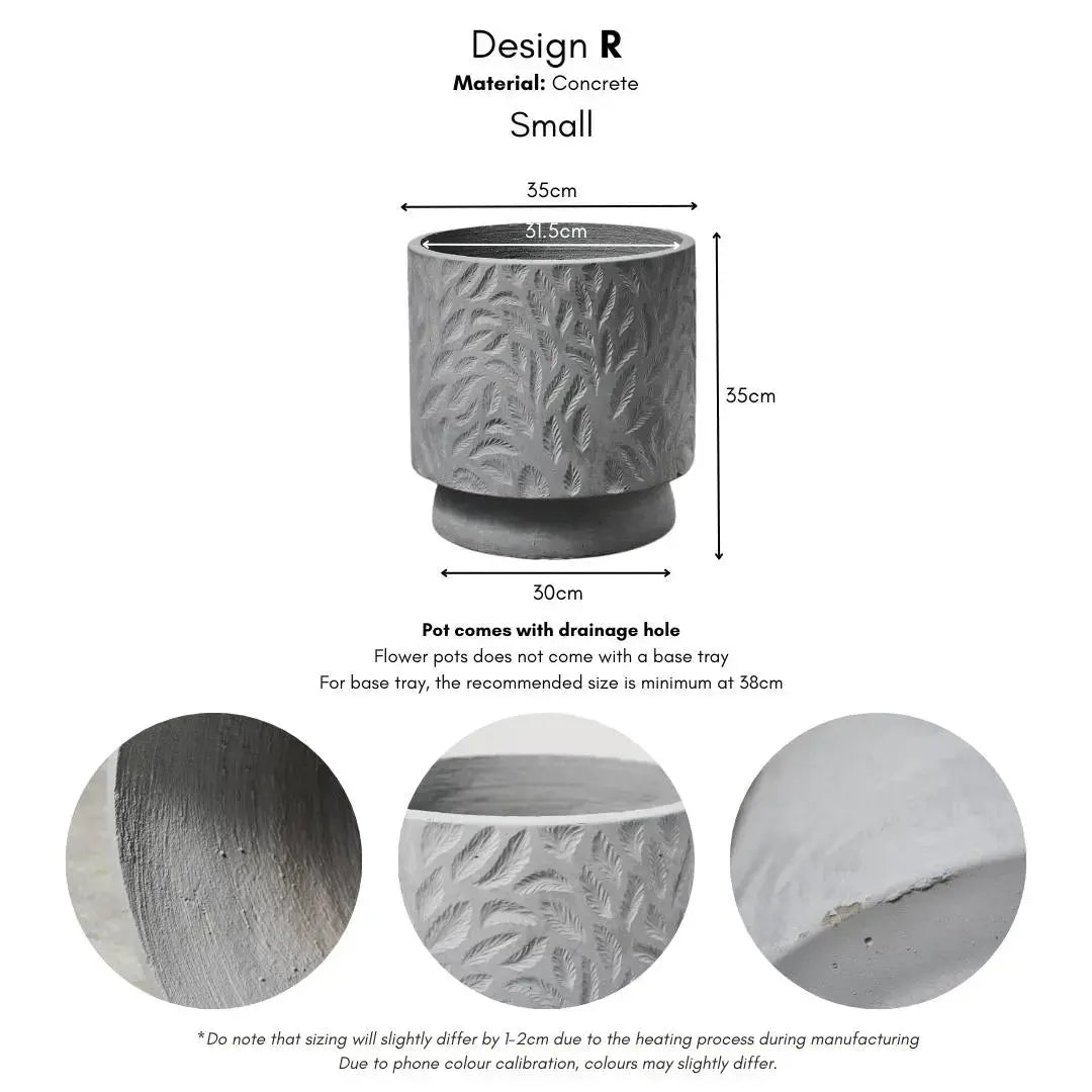 Pylota Concrete Flower Pot - R-Speckled Space