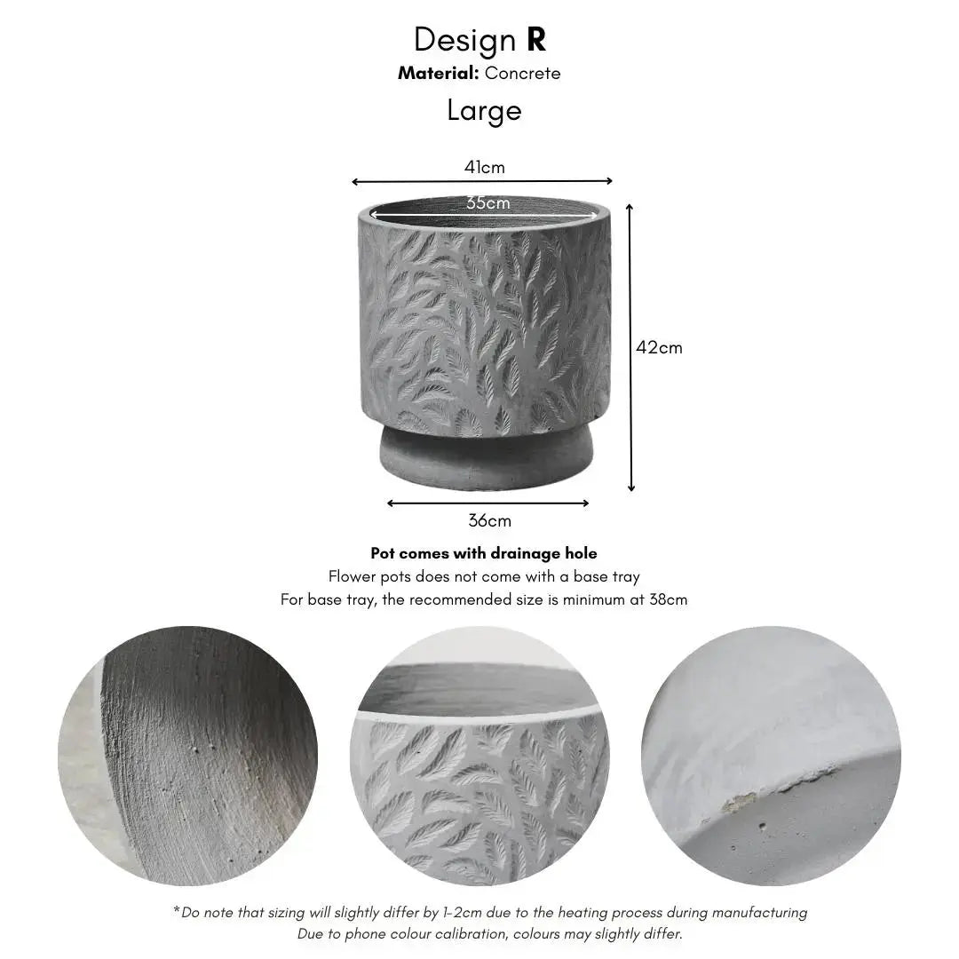 Pylota Concrete Flower Pot - R-Speckled Space
