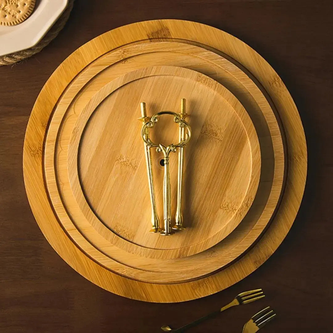 Westley Wooden Dessert Tray-Speckled Space