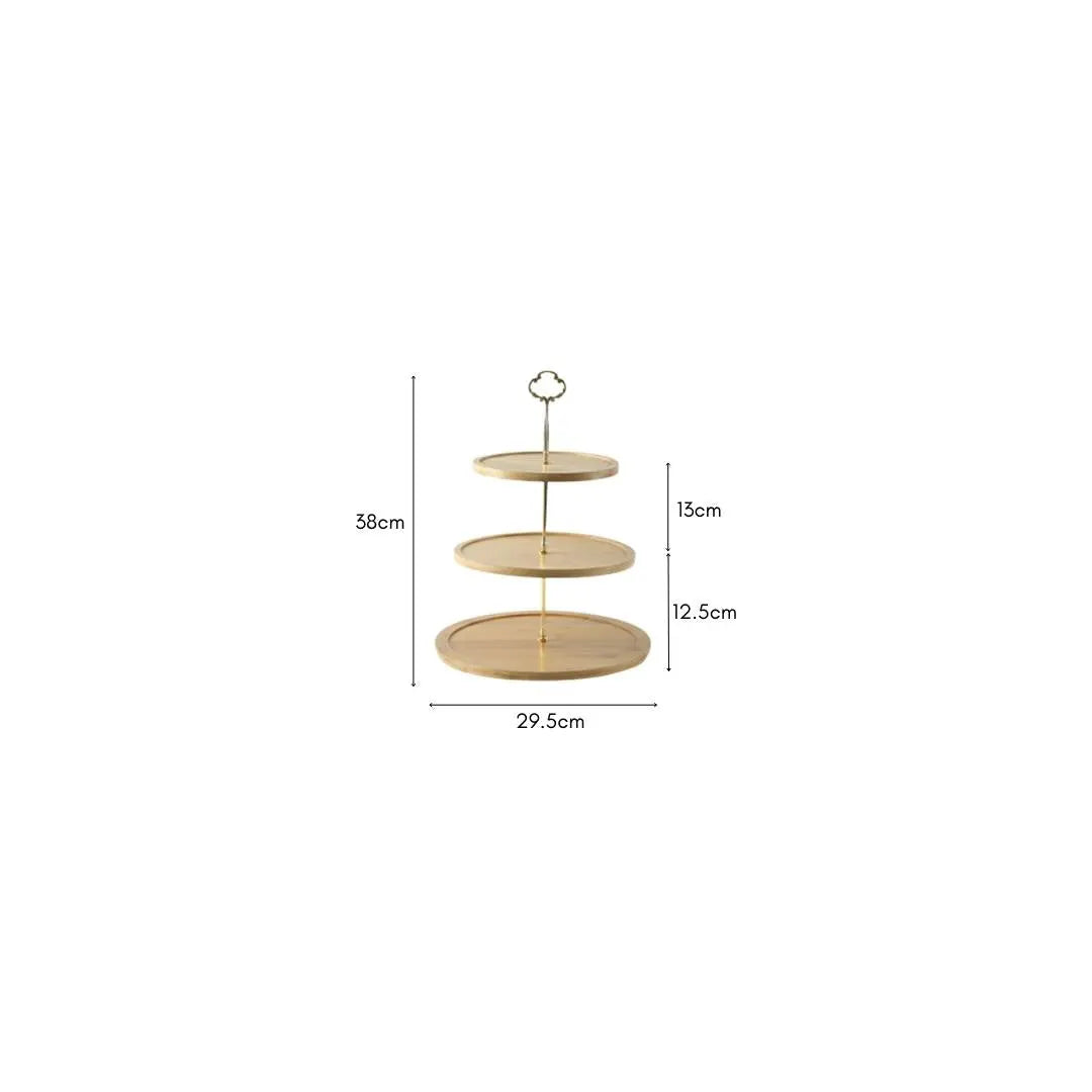 Westley Wooden Dessert Tray-Speckled Space