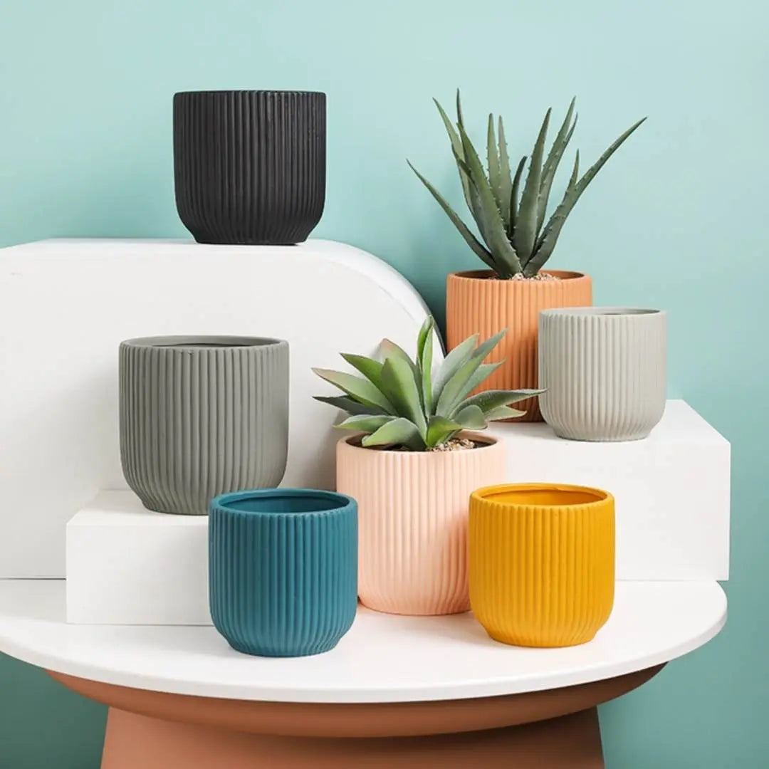 Corelly Ceramic Flower Pot-Speckled Space