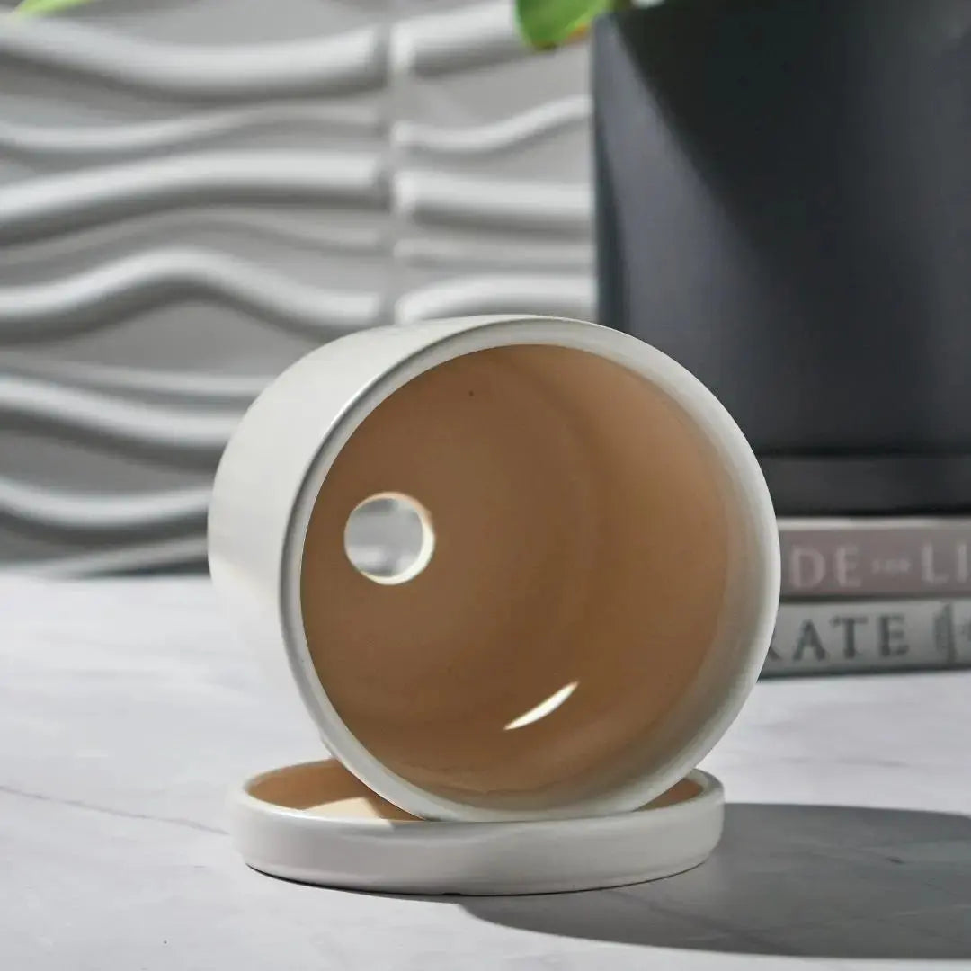 Ava Ceramic Flower Pot-Speckled Space