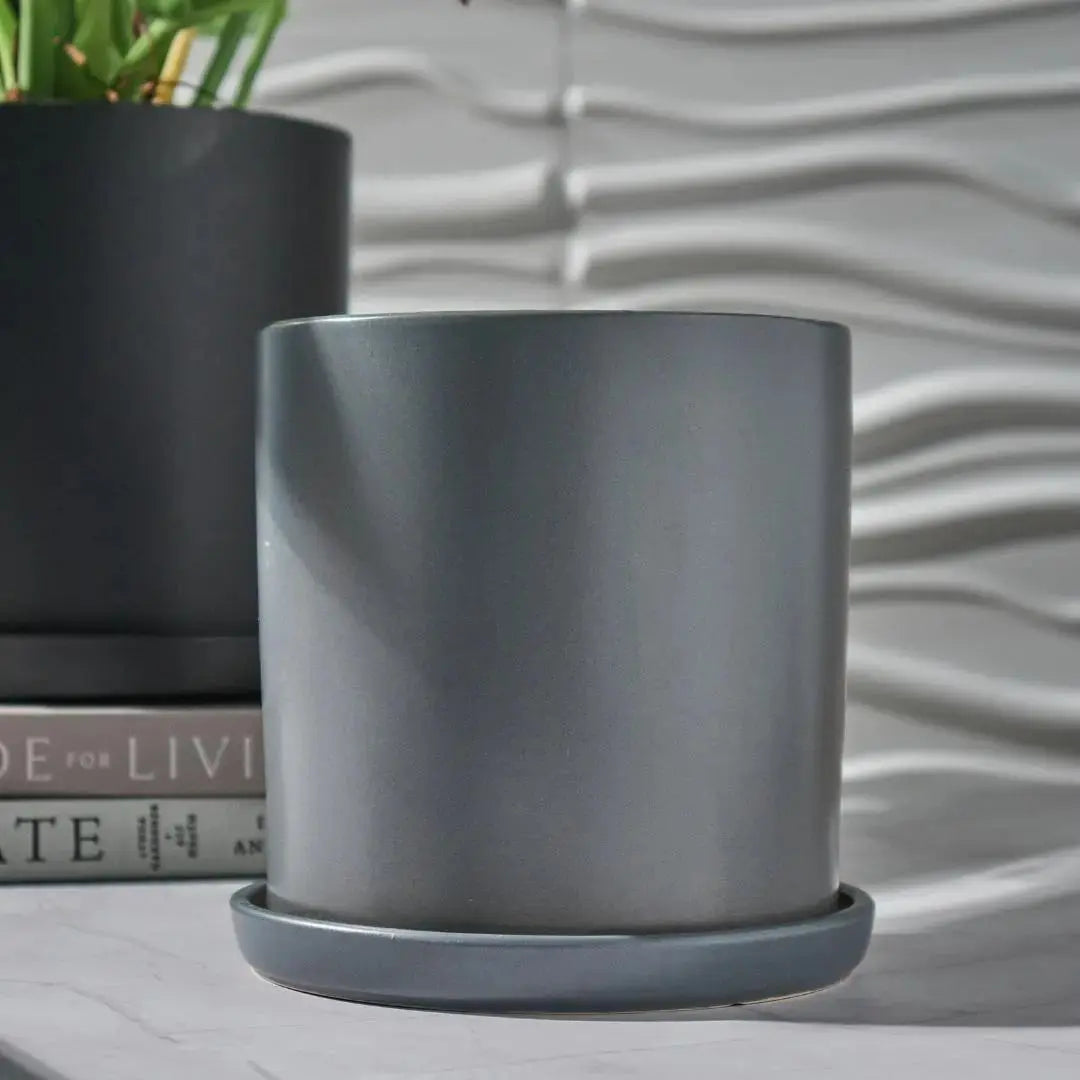 Ava Ceramic Flower Pot-Speckled Space