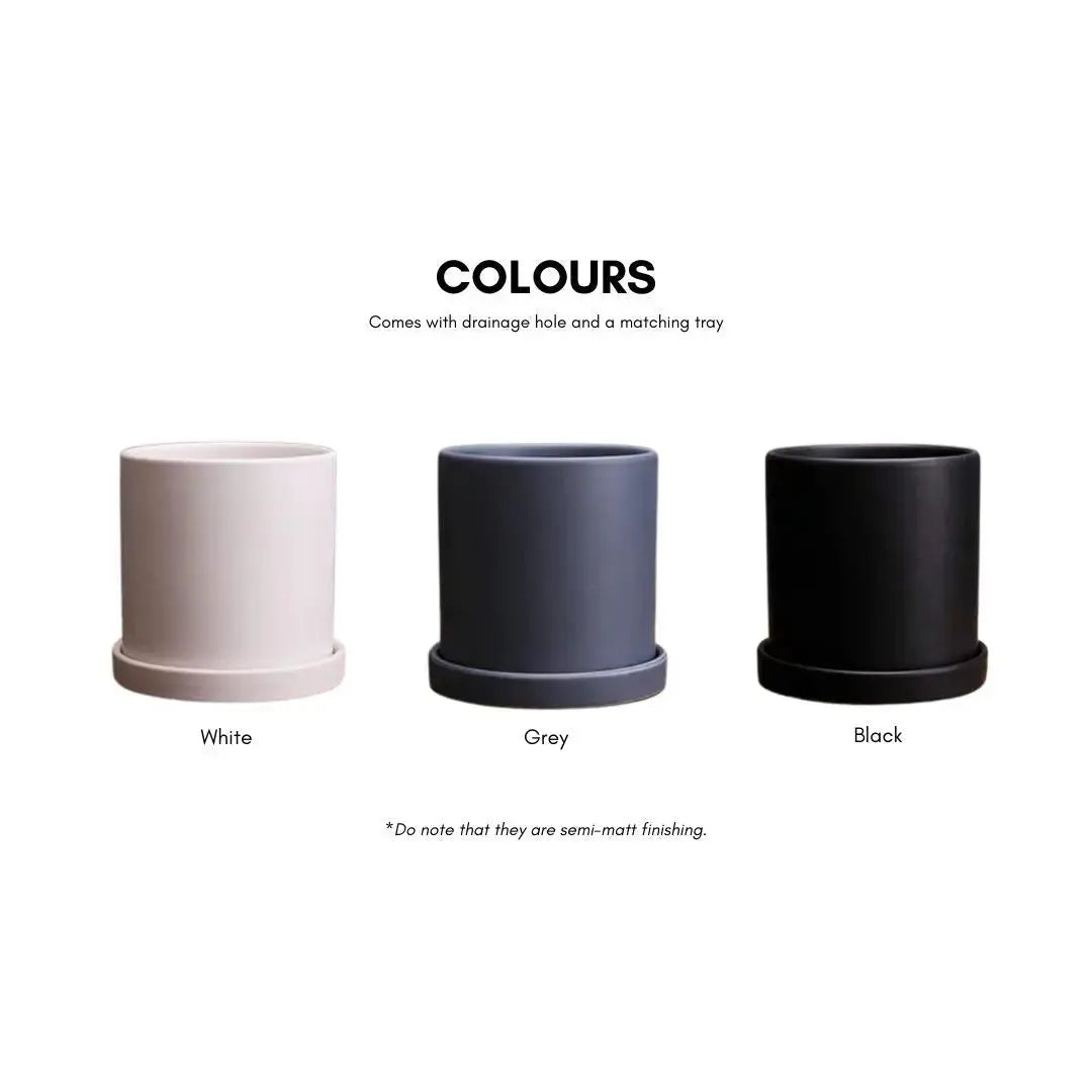 Ava Ceramic Flower Pot-Speckled Space