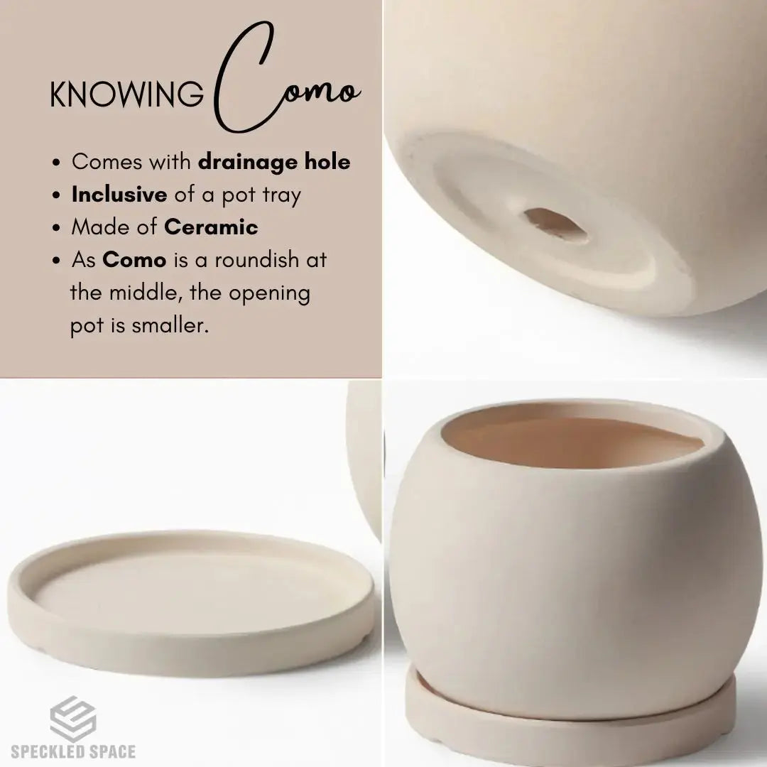Como Ceramic Flower Pot-Speckled Space
