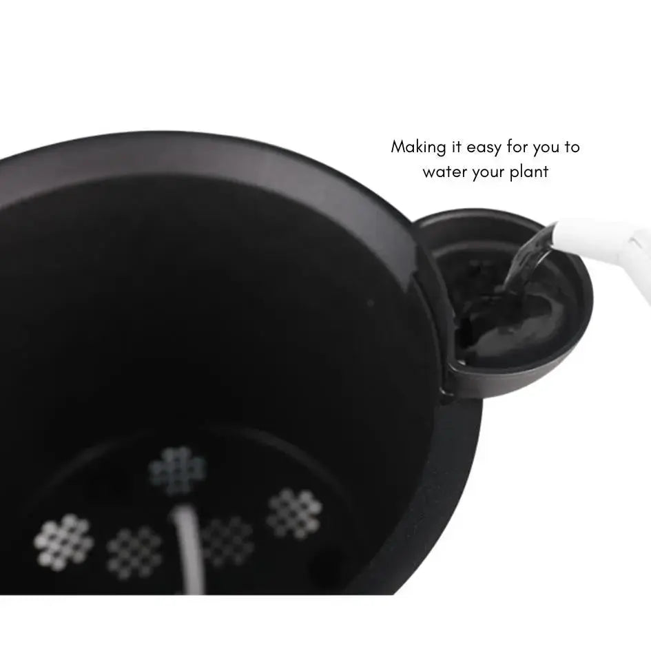 Elevated Plastic Self-Watering Flower Pot-Speckled Space