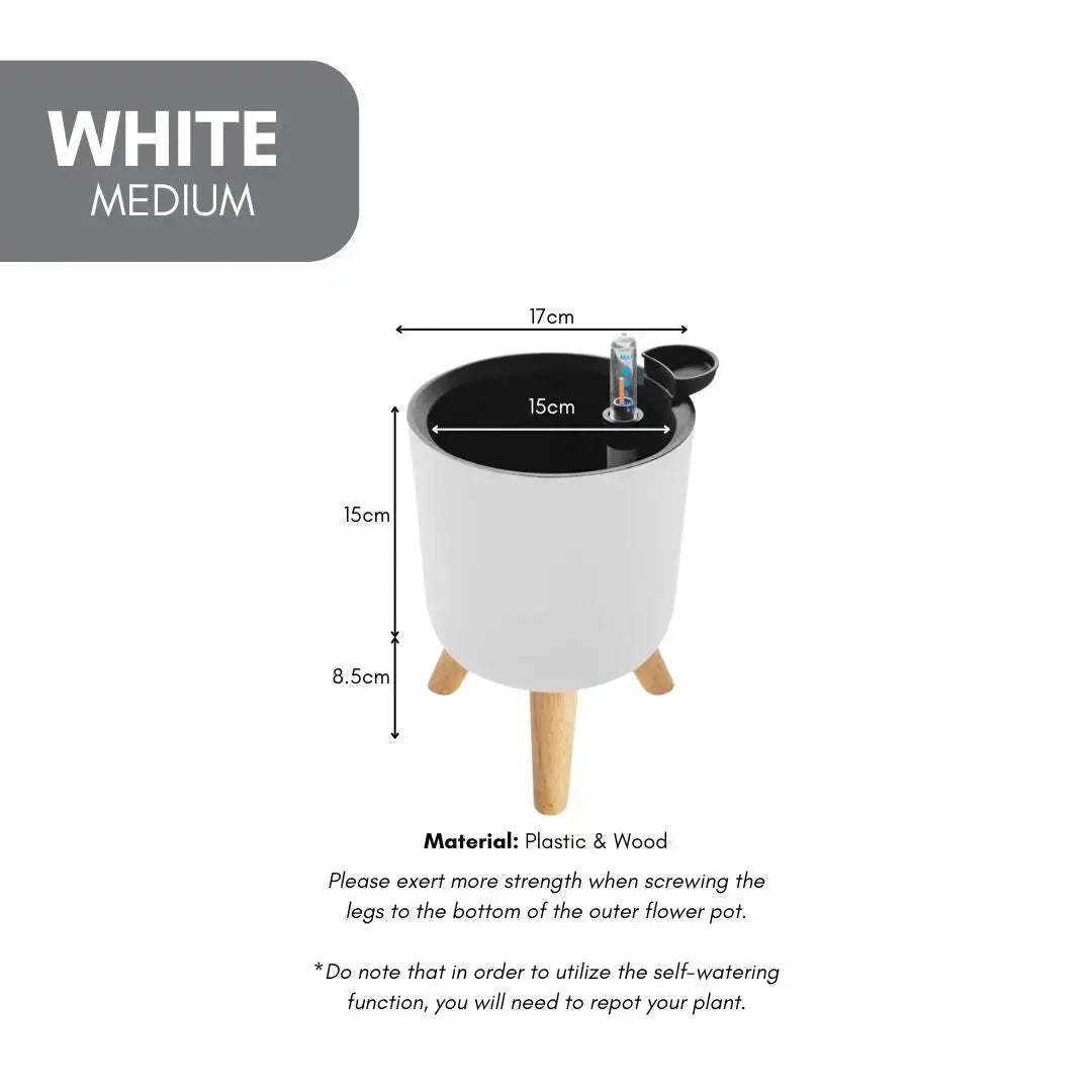 Elevated Plastic Self-Watering Flower Pot My Store
