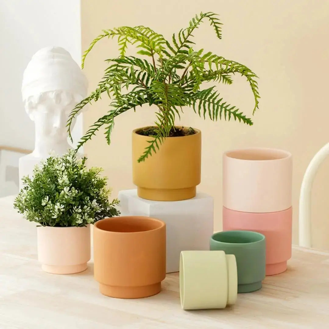 Norweg Nordic Ceramic Flower Pot-Speckled Space