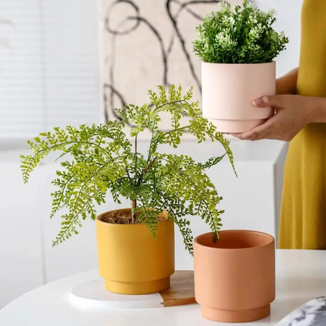 Norweg Nordic Ceramic Flower Pot-Speckled Space