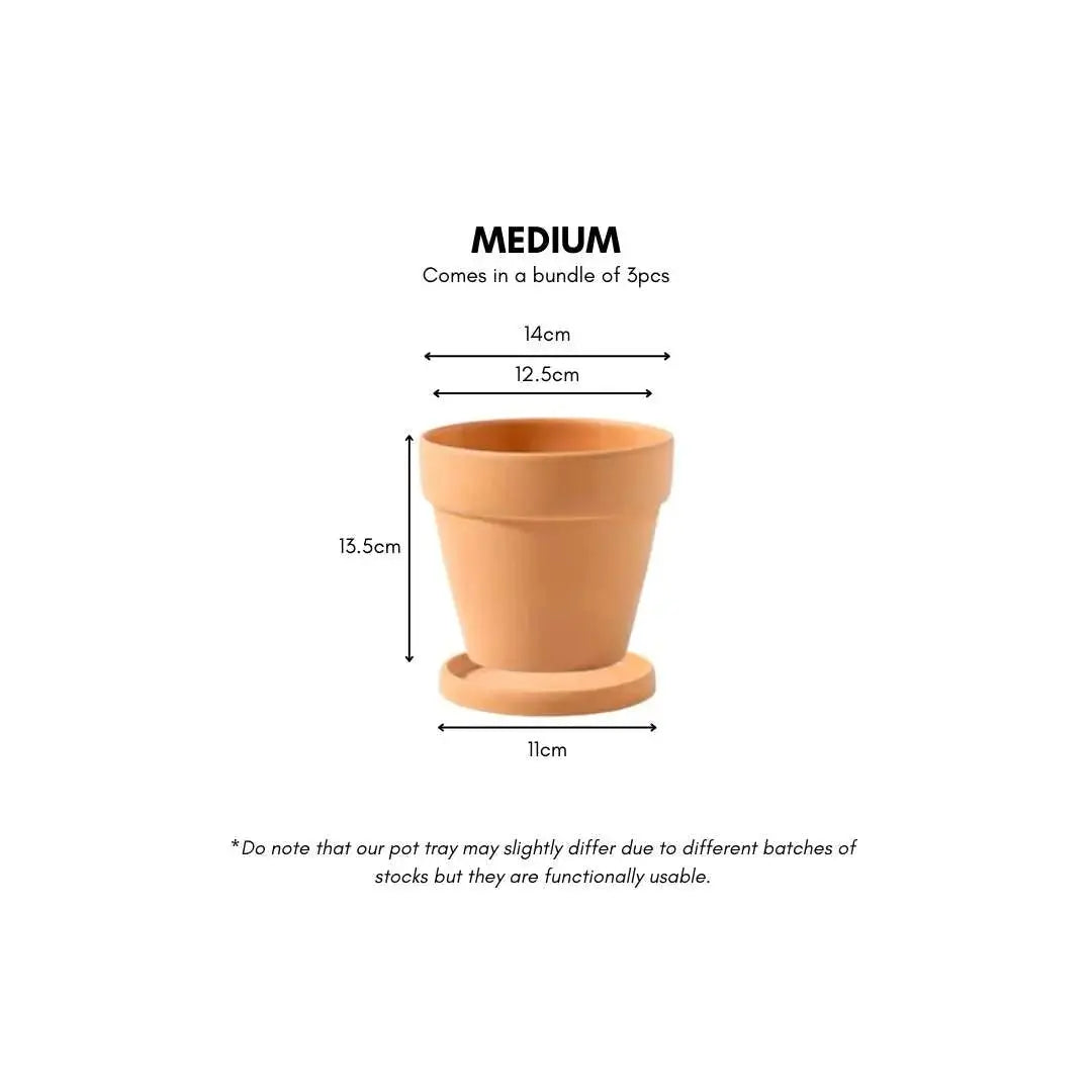 Bundle Set Terracotta Pottery Pots-Speckled Space