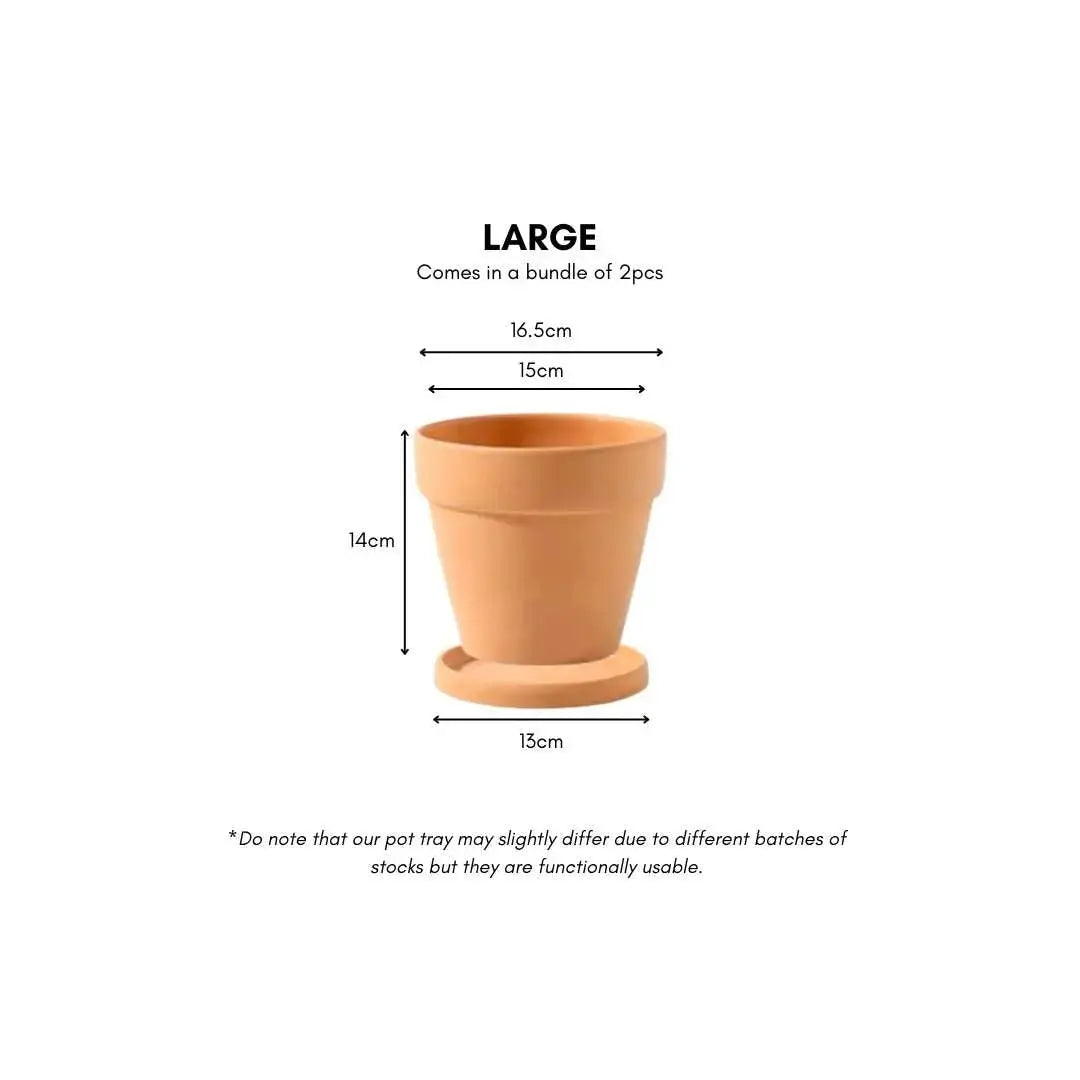 Bundle Set Terracotta Pottery Pots-Speckled Space