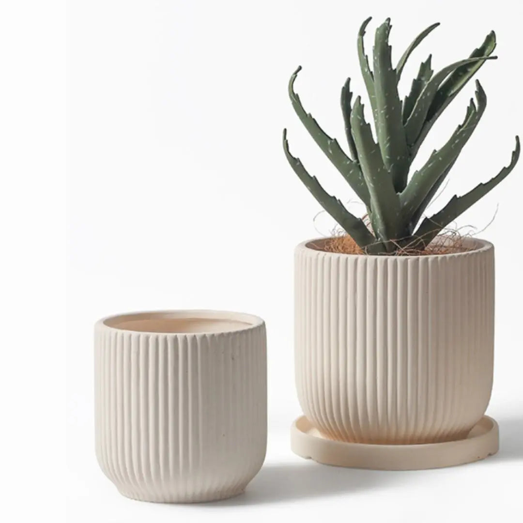 Carley Ceramic Flower Pot-Speckled Space
