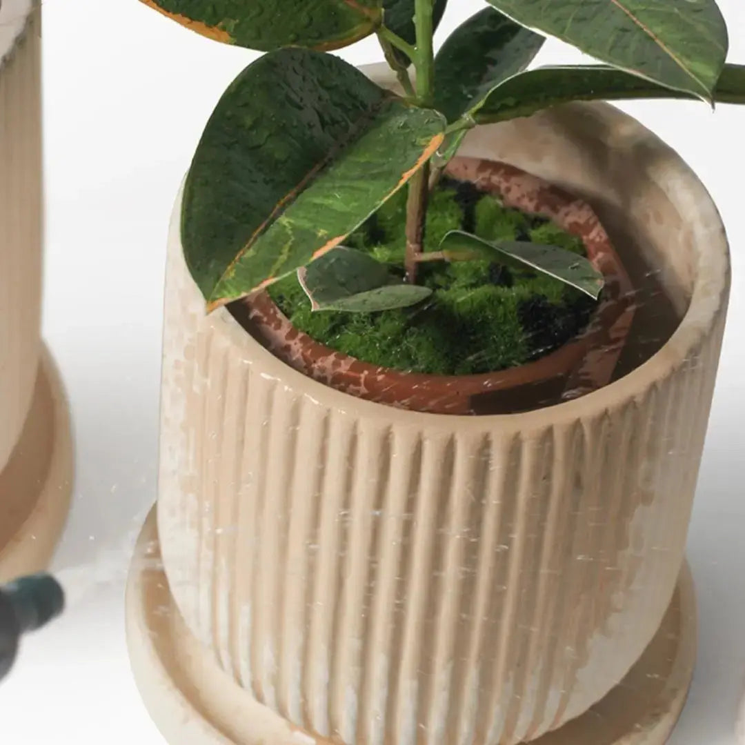Carley Ceramic Flower Pot-Speckled Space