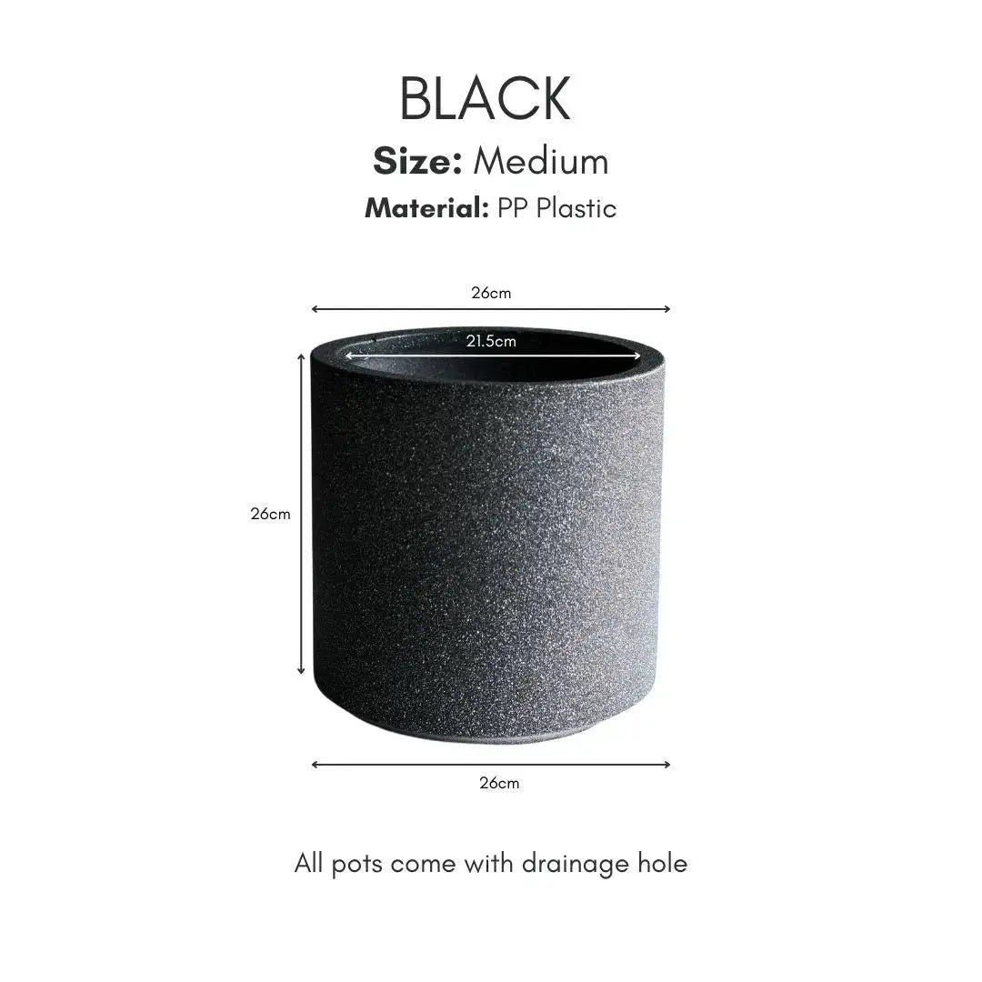 Eza PP Plastic Flower Pot-Speckled Space