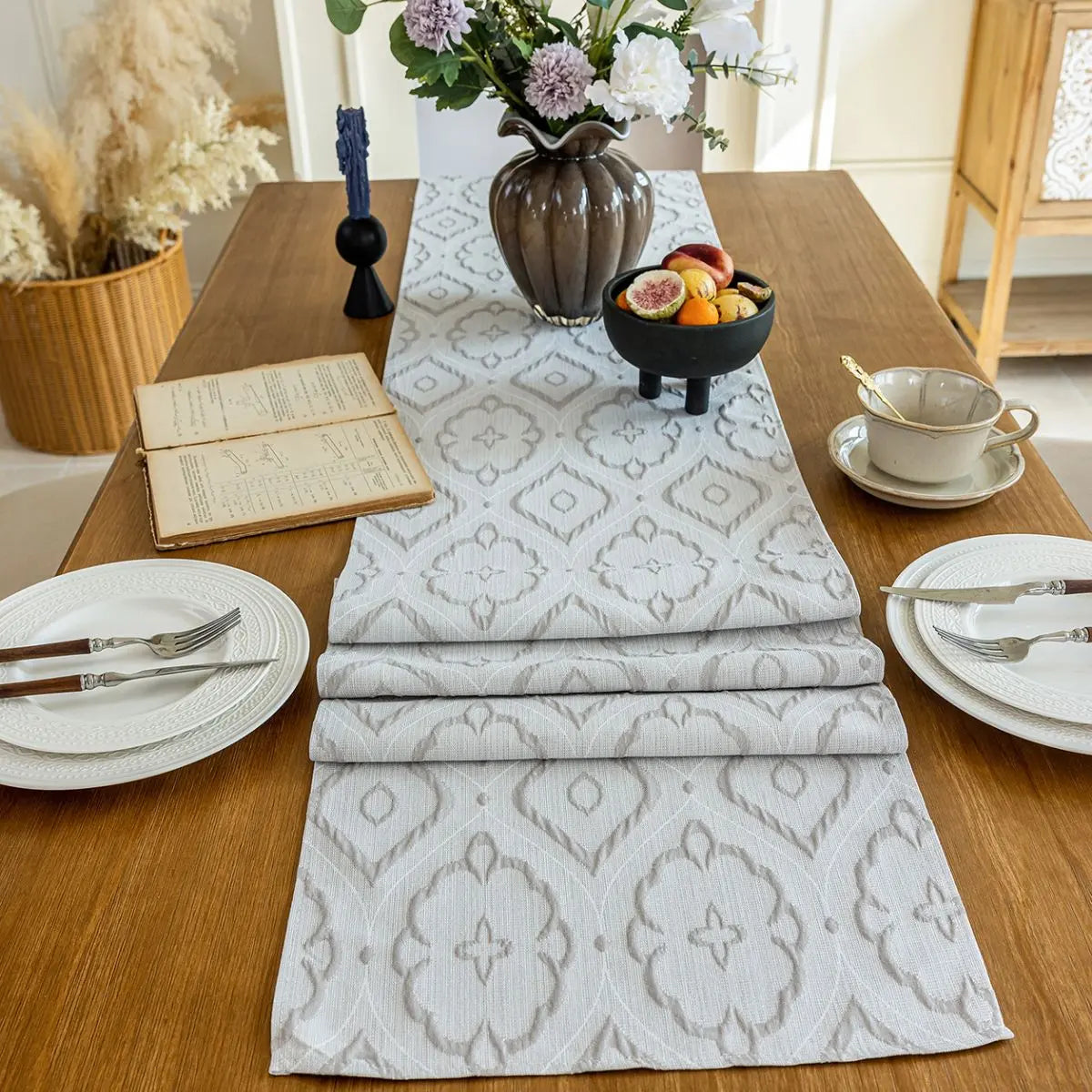 Marlowe Grey Table Runner My Store
