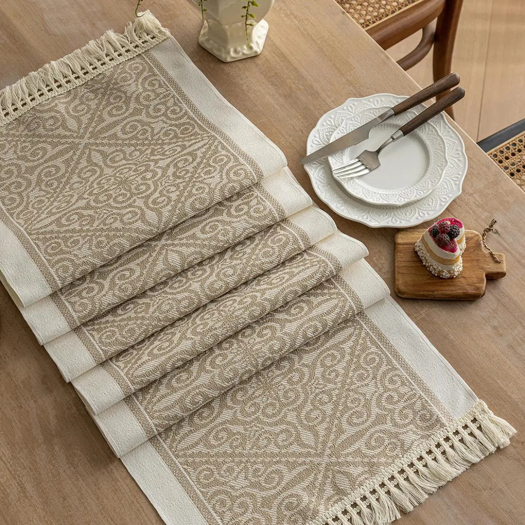 Lorenzo Water Resistant Table Runner-Speckled Space