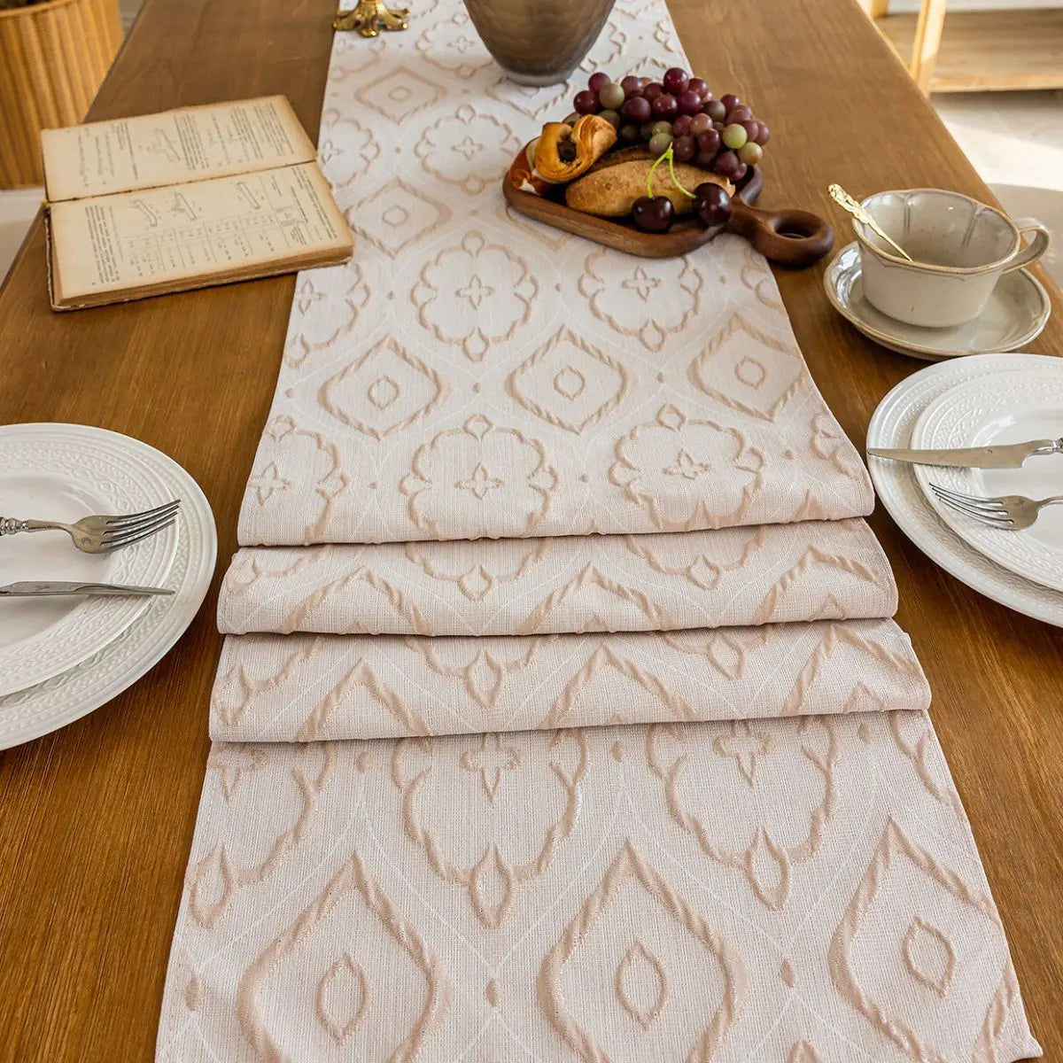 Sooraya Beige Table Runner My Store