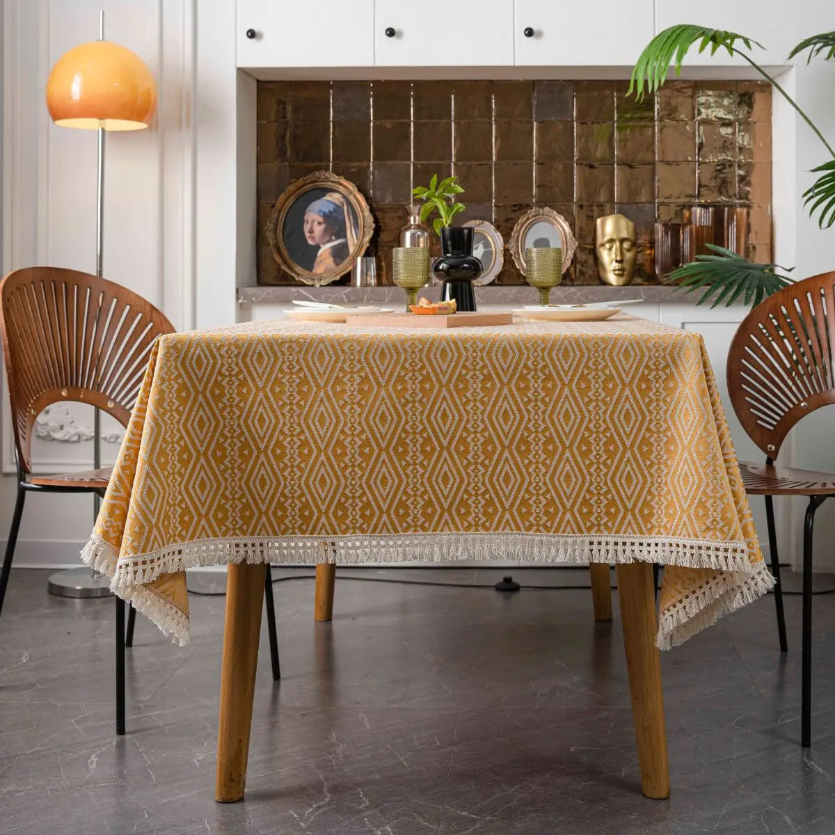 Delilah Yellow Table Cloth My Store