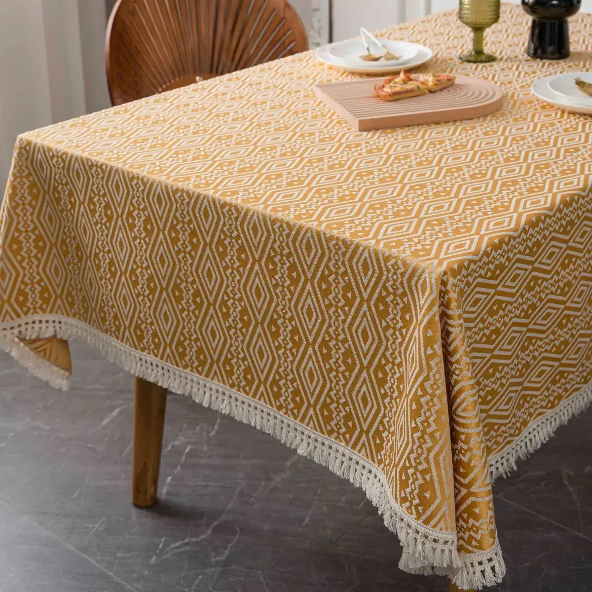 Delilah Yellow Table Cloth My Store