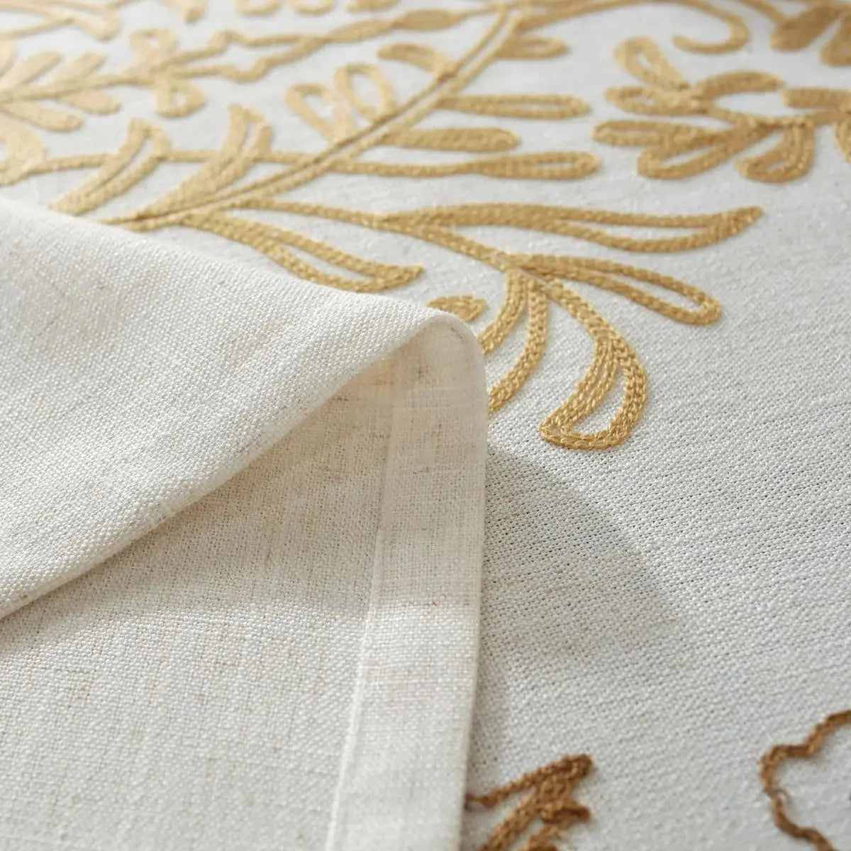 Edon Beige Floral Table Cloth My Store