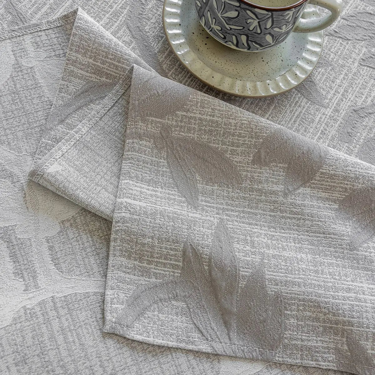 Kinsove Grey Floral Table Cloth My Store