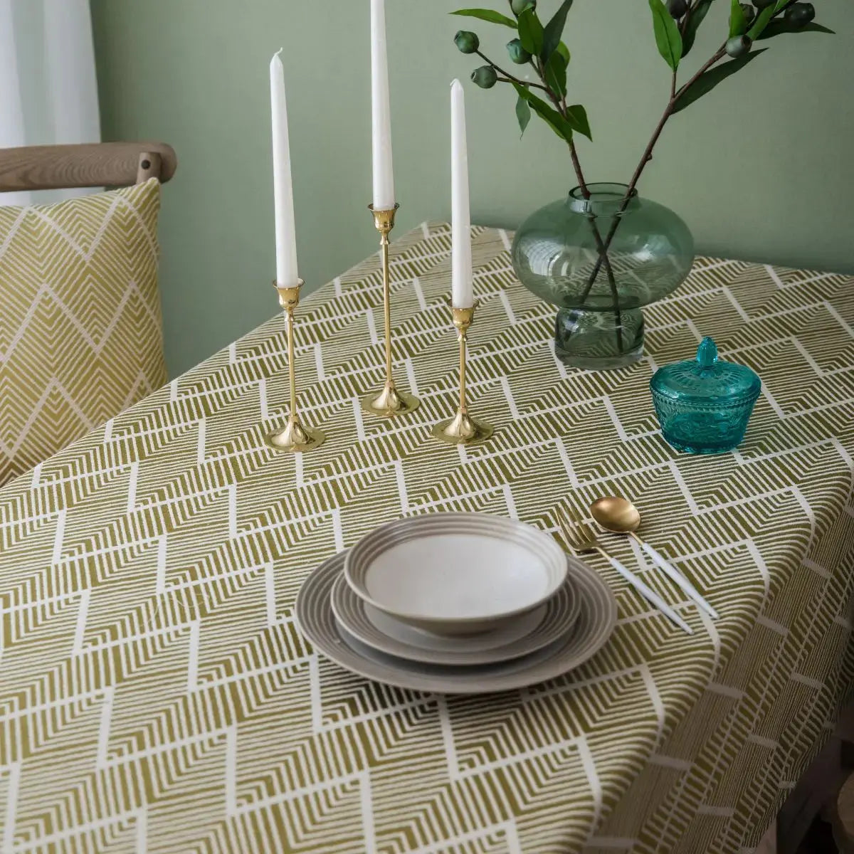 Leah Yellow Table Cloth My Store