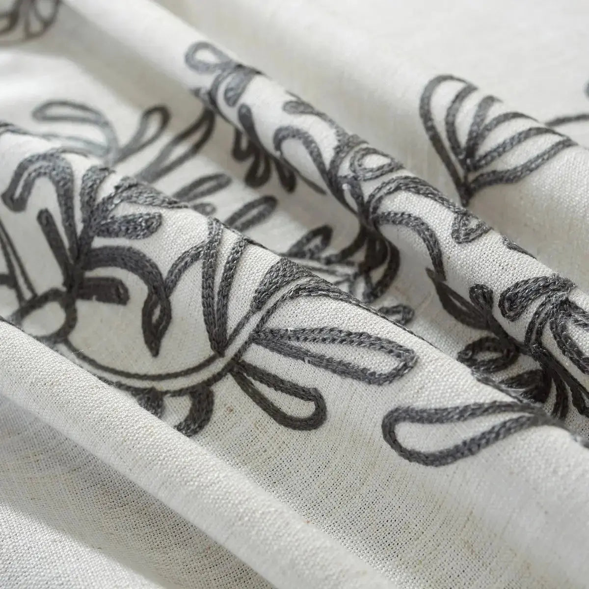 Natalio Grey Floral Table Cloth Speckled Space