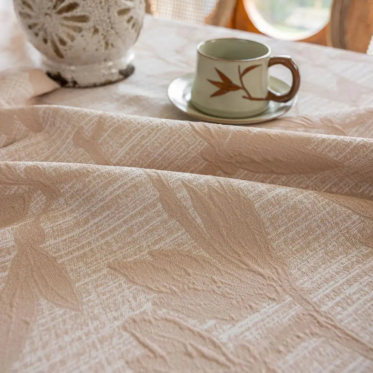 Quinn Beige Floral Table Cloth My Store
