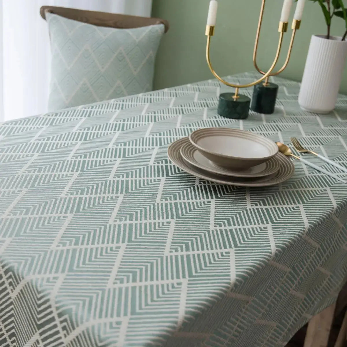 Valeno Green Table Cloth My Store