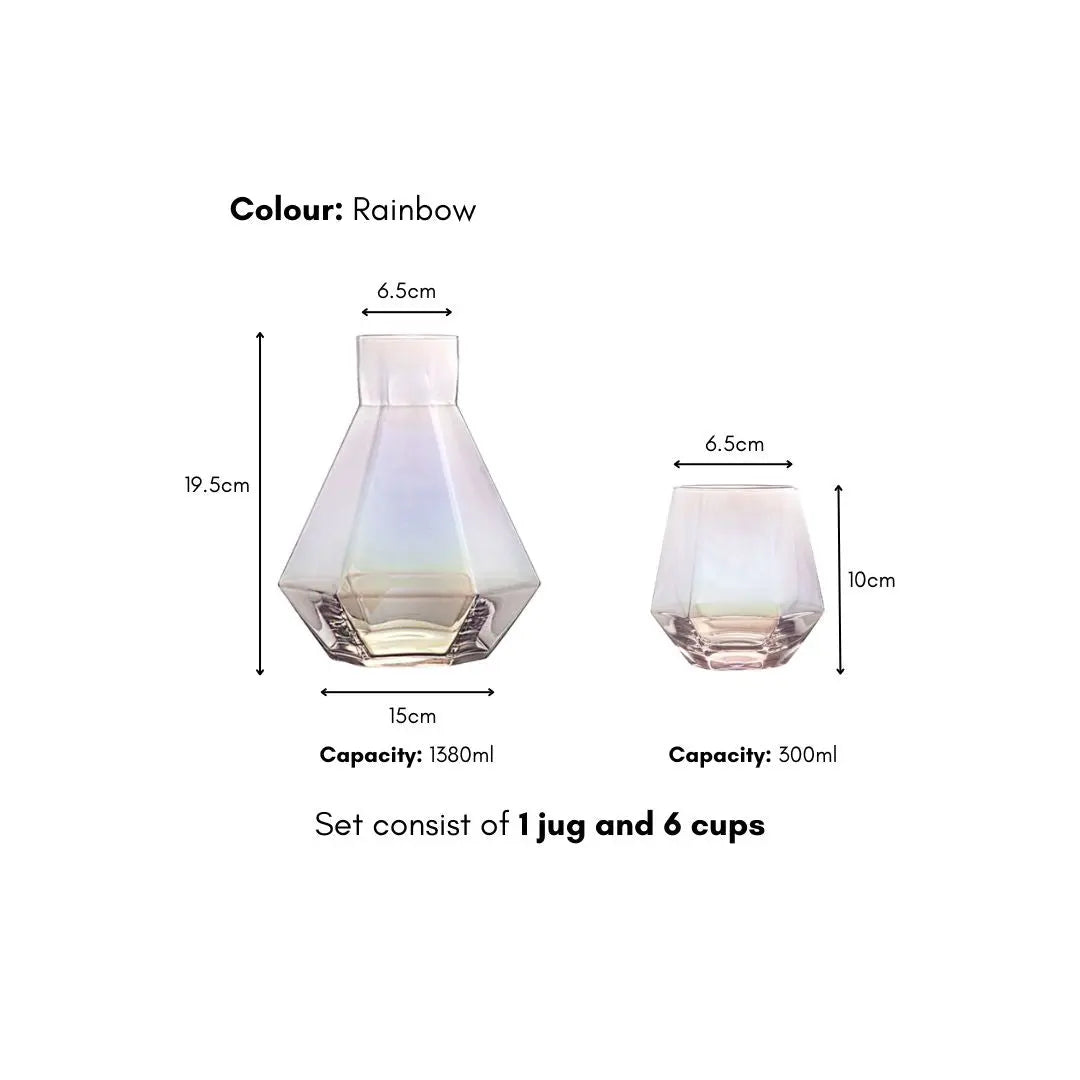 Tiola Glass Jug Set-Speckled Space