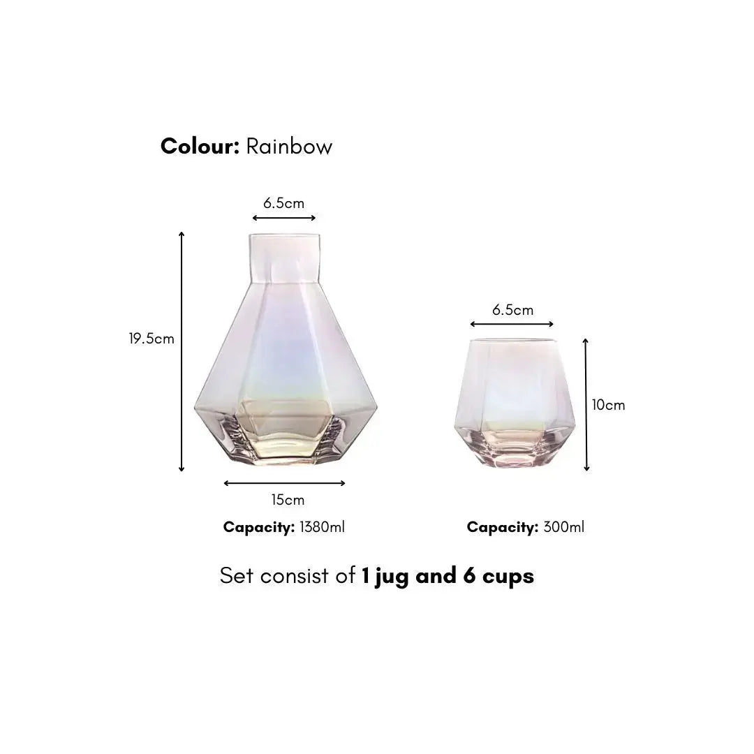 Tiola Glass Jug Set-Speckled Space