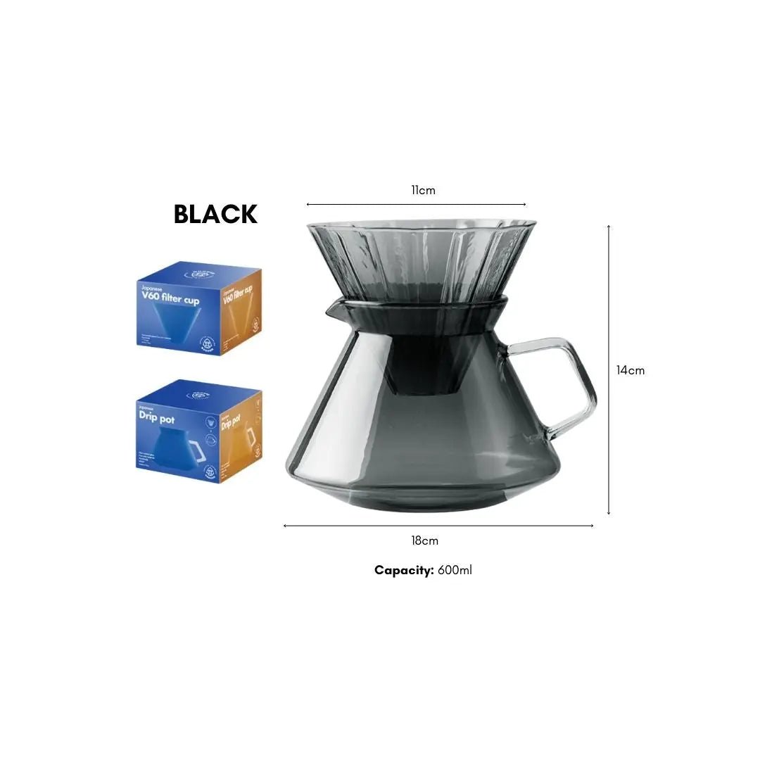 Laurel Designer Borosilicate Glass Coffee Funnel Dripper-Speckled Space