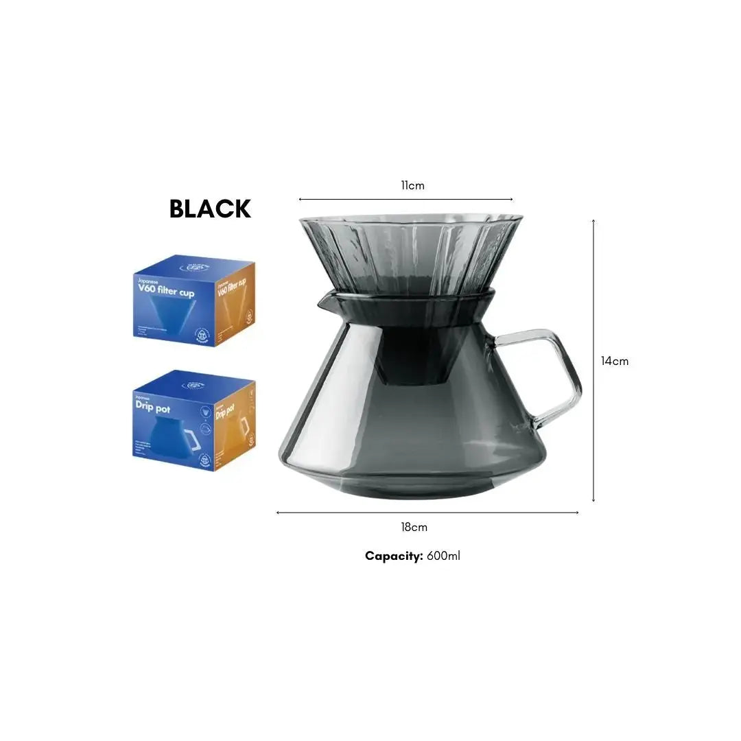 Laurel Designer Borosilicate Glass Coffee Funnel Dripper-Speckled Space