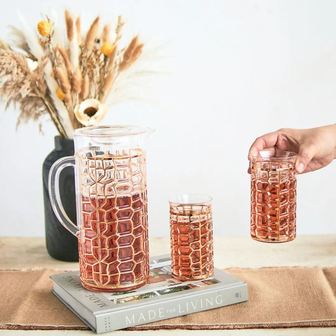 Aurelia Acrylic Jug Set-Speckled Space