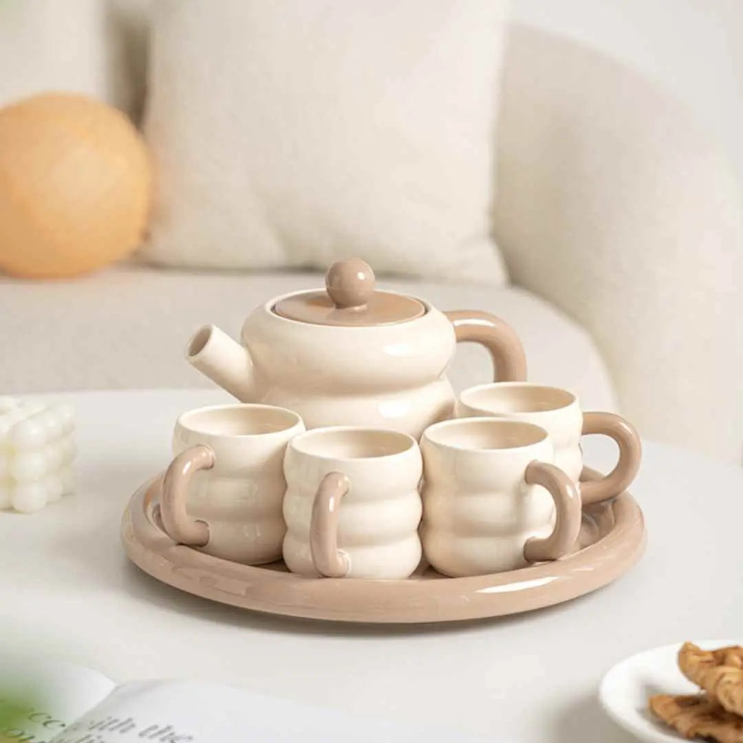 Calpis Ceramic Teapot Set-Speckled Space