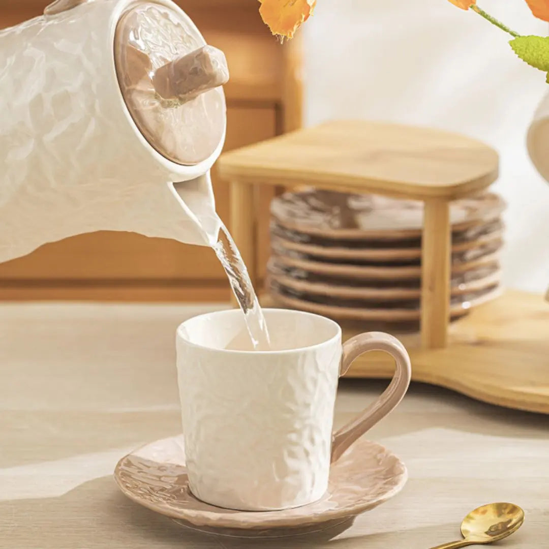 Collo Ceramic Teapot Set-Speckled Space