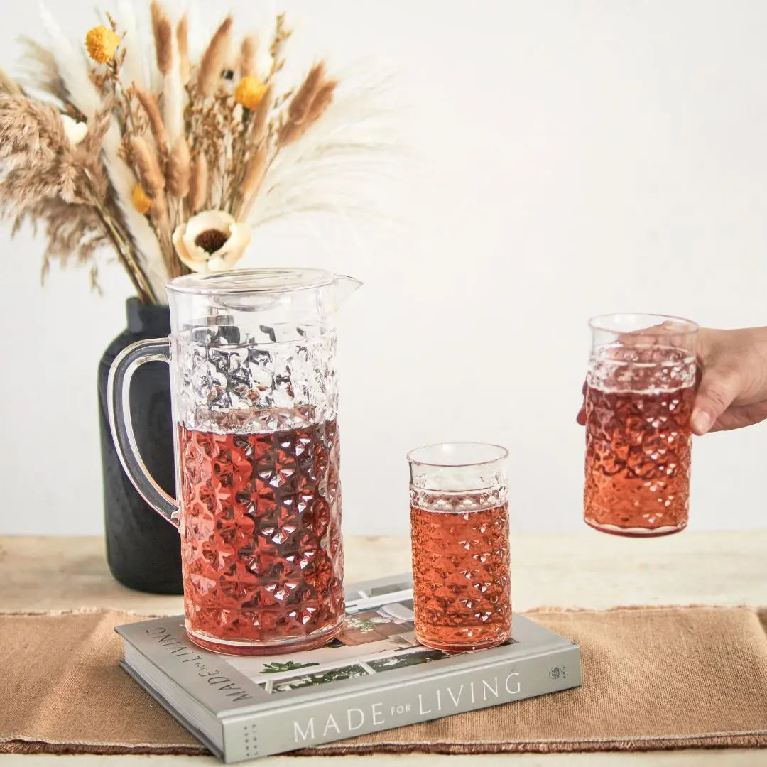 Ellie Acrylic Jug Set-Speckled Space